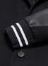  - NEIL BARRETT - Faux leather sleeve neoprene soft blazer