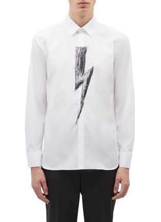 Main View - Click To Enlarge - NEIL BARRETT - Scribble thunderbolt print shirt