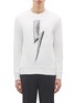 Main View - Click To Enlarge - NEIL BARRETT - Scribble thunderbolt embroidered sweatshirt