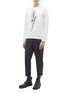 Figure View - Click To Enlarge - NEIL BARRETT - Scribble thunderbolt embroidered sweatshirt