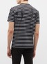 Back View - Click To Enlarge - NEIL BARRETT - Thunderbolt print stripe T-shirt