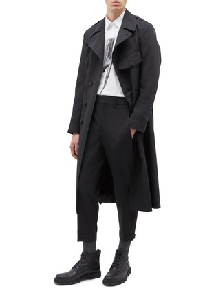 Figure View - Click To Enlarge - NEIL BARRETT - Belted chest pocket trench coat