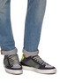 Figure View - Click To Enlarge - P448 - Mix panel perforated leather sneakers