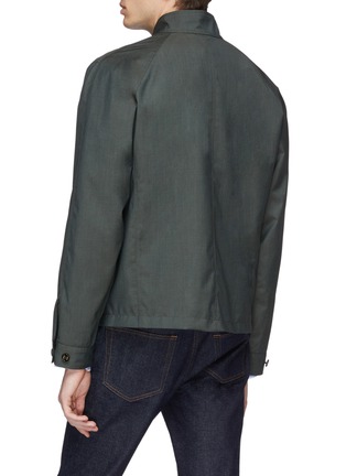 Back View - Click To Enlarge - SEALUP - Loro Piana Green Storm Systeml® Zelander® Dream virgin wool shirt jacket