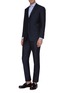 Front View - Click To Enlarge - TOMORROWLAND - Check mohair-wool blend suit