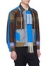 Front View - Click To Enlarge - CRAIG GREEN - 'Tent' drawstring fringe quilted patchwork jacket