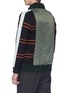 Back View - Click To Enlarge - CRAIG GREEN - 'Ridge' nylon panel stripe sleeve half-zip sweater