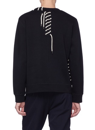 Back View - Click To Enlarge - CRAIG GREEN - Lace-up sweatshirt