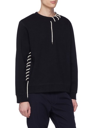 Front View - Click To Enlarge - CRAIG GREEN - Lace-up sweatshirt