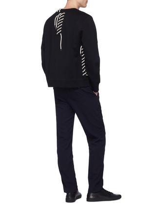 Figure View - Click To Enlarge - CRAIG GREEN - Lace-up sweatshirt