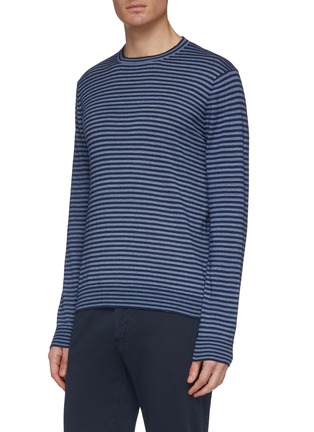 Front View - Click To Enlarge - ALTEA - Stripe linen-cotton sweater