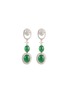 Main View - Click To Enlarge - LC COLLECTION JADE - Diamond jade 18k white gold drop earrings