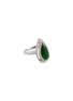 Main View - Click To Enlarge - LC COLLECTION JADE - Diamond jade 18k white gold teardrop ring