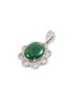 Detail View - Click To Enlarge - LC COLLECTION JADE - Diamond jade 18k white gold scalloped pendant