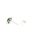 Detail View - Click To Enlarge - LC COLLECTION JADE - Diamond jade 18k white gold stud earrings