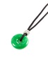 Detail View - Click To Enlarge - LC COLLECTION JADE - Diamond jade 18k white gold disc cord necklace