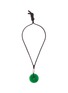Main View - Click To Enlarge - LC COLLECTION JADE - Diamond jade 18k white gold disc pendant cord necklace