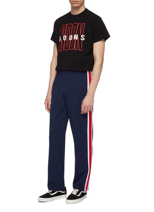 Figure View - Click To Enlarge - NOON GOONS - 'Flight' stripe outseam track pants