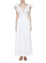 Main View - Click To Enlarge - KALITA - 'Persephone' open back ruffle sleeve silk day dress