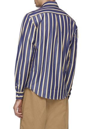 Back View - Click To Enlarge - MAISON KITSUNÉ - Fox embroidered stripe shirt