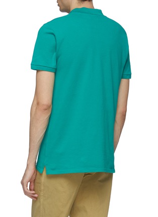Back View - Click To Enlarge - MAISON KITSUNÉ - Fox head embroidered polo shirt