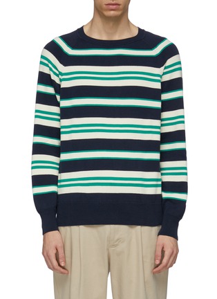 Main View - Click To Enlarge - MAISON KITSUNÉ - Stripe raglan sweater