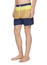 Front View - Click To Enlarge - MAISON KITSUNÉ - Colourblock swim shorts