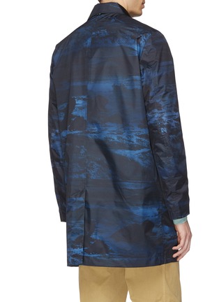 Back View - Click To Enlarge - PS PAUL SMITH - Reversible stroke print mackintosh coat