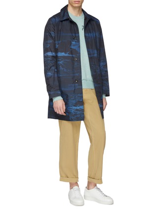 Figure View - Click To Enlarge - PS PAUL SMITH - Reversible stroke print mackintosh coat
