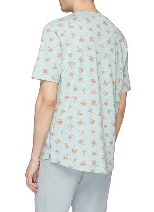 Back View - Click To Enlarge - PS PAUL SMITH - Palm tree print organic cotton T-shirt