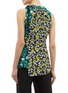 Back View - Click To Enlarge - PROENZA SCHOULER - Tie side colourblock floral print georgette sleeveless top