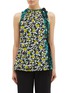 Main View - Click To Enlarge - PROENZA SCHOULER - Tie side colourblock floral print georgette sleeveless top