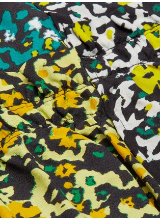 Detail View - Click To Enlarge - PROENZA SCHOULER - Tie side colourblock floral print asymmetric georgette skirt