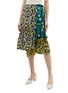 Main View - Click To Enlarge - PROENZA SCHOULER - Tie side colourblock floral print asymmetric georgette skirt