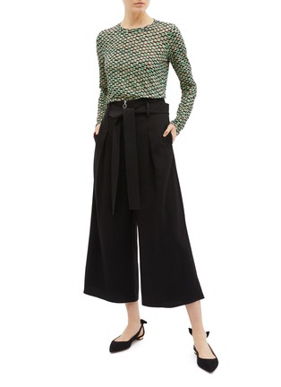 Figure View - Click To Enlarge - PROENZA SCHOULER - Belted wide leg paperbag pants