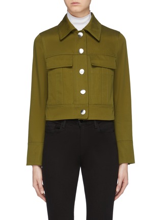 Main View - Click To Enlarge - PROENZA SCHOULER - Chest pockets twill trucker jacket