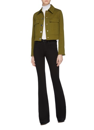 Figure View - Click To Enlarge - PROENZA SCHOULER - Chest pockets twill trucker jacket