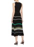 Back View - Click To Enlarge - PROENZA SCHOULER - Pleated stripe dress