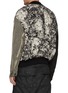 Back View - Click To Enlarge - SONG FOR THE MUTE - Patchwork marble effect bomber jacket