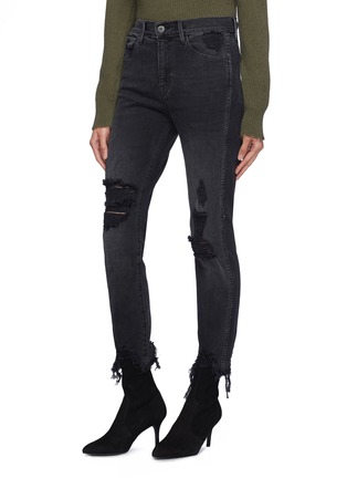 Front View - Click To Enlarge - 3X1 - 'W3 Straight Authentic Crop' ripped jeans