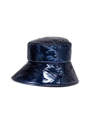 Figure View - Click To Enlarge - MAISON MICHEL - 'Paulina' leather fisherman hat