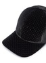 Detail View - Click To Enlarge - MAISON MICHEL - 'Tiger bow' strass velvet baseball cap