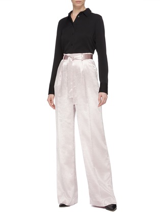 Figure View - Click To Enlarge - EQUIPMENT - 'Evonne' belted wide leg pants