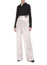 Figure View - Click To Enlarge - EQUIPMENT - 'Evonne' belted wide leg pants