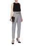 Figure View - Click To Enlarge - EQUIPMENT - 'Marcelle' belted houndstooth check plaid cotton-wool pants