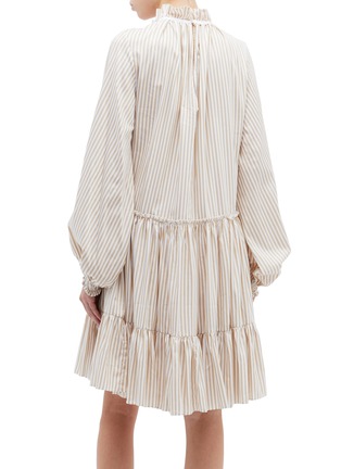 Back View - Click To Enlarge - 3.1 PHILLIP LIM - Ruffle trim stripe tiered dress