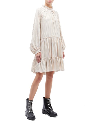 Figure View - Click To Enlarge - 3.1 PHILLIP LIM - Ruffle trim stripe tiered dress