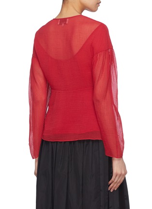 Back View - Click To Enlarge - 3.1 PHILLIP LIM - Tie crinkled cutout blouse