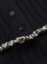  - 3.1 PHILLIP LIM - Lace-up cuff frayed edge rib knit cardigan