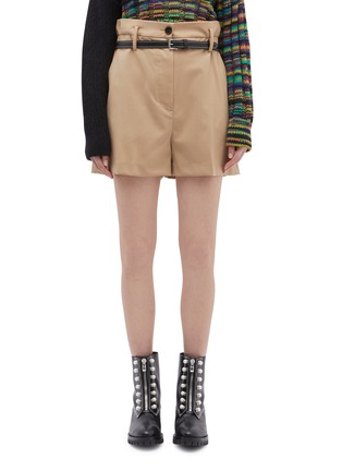 Main View - Click To Enlarge - 3.1 PHILLIP LIM - Belted virgin wool paperbag shorts